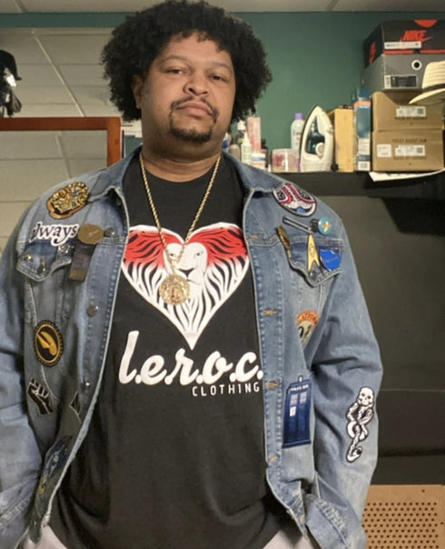 l.e.r.o.c. logo tee black